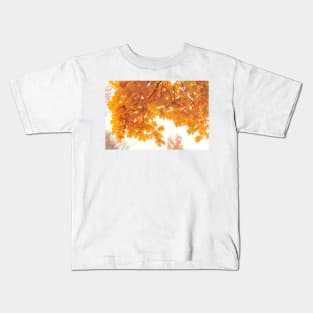 Golden maple leaves in autumn season Kids T-Shirt